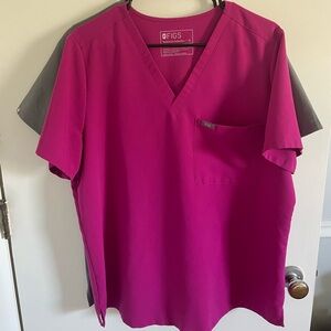 Women's Raspberry Sorbet Catarina - One-Pocket Scrub Top - XL / Raspberry Sorbet